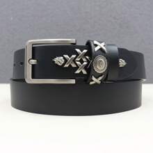 Stage Party Nightclub Style Rivet Belt Fashion Women's Studded Belts High Quality Female PU Leather Rock Women Strap For Jeans Casual, Business, Boyfriend Husband Father Dad Men Gift, Daily Wear, Fashion, Teen, Outdoor, Vacation, Athletic, Travel, Street, Boho, Vintage Fall, Autumn, Halloween Autumn-Winter Accessories,Suitable For Teens, Youth,Men,Casual, Outdoor, Athletic, Vacation, Graduation Gifts, Birthday, Daily Wear