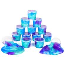 Set de 8-28 piezas de mini slimes, slime pre-hecho azul y morado, rellenos sueltos para fiestas de slime, paquetes de slime galaxy elásticos y no pegajosos, ideal para el Día de San Valentín, cumpleaños, Navidad, relleno de cestas de Pascua
