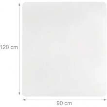 Tapete protector para suelos de oficina: Resistente a arañazos y antideslizante (90 x 120 cm). Para laminado, parquet, baldosas y moqueta. PVC, apto para calefacción por suelo radiante.