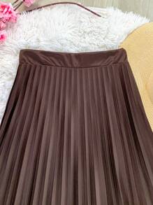 Promotion Evangelical Pleated Midi Skirt - 棕色 - 查看 3