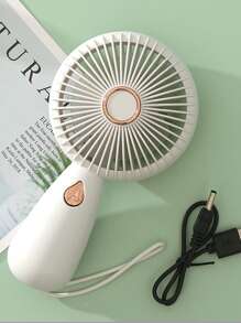 1个迷你水滴形LED灯USB充电便携式颈挂风扇，男女通用，简约设计，适合夏季户外旅行、海滩、运动、办公室、学校、泳池派对、日常使用降温，春夏必备，伴娘礼物，房间、卧室装饰，海滩，旅行，男士，女士，度假 - 彩色 - 查看 7