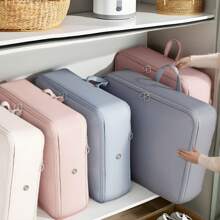 拉链压缩袋羽绒被收纳袋家用衣物被子毛毯棉被压缩整理袋旅行学校行李箱袋 - 彩色 - 查看 2