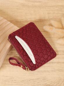 Burgundy Bag Charry Red Bag Wine Red Bag, Elegant Wine Red Two-Tone Premium Leather Women's Slim Wallet With Embossed Texture And Smooth Finish, Multi-Functional Card Storage, Zippered Coin Compartment, And Snap Closure - Scratch-Resistant Hardware