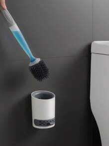 1支液态硅胶马桶刷 - 全角度马桶清洁刷 - 软毛马桶刷 - 可重复使用，可壁挂或独立安装，无需钻孔，浴室马桶刷 - 彩色 - 查看 6