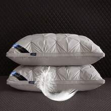 Queen Pillow 2-Piece Set, Queen 2-Piece Pillow, Suitable For Side Sleeping, Abdomen And Back Sleeping, Fluffy Down Instead Of Microfiber Filled Pillowsmother Day Gift - 灰色 - 查看 5