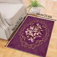 700g/Sq.M Crystal Velvet Rug With Non-Slip Backing, 5mm Thick, Bohemian Style Solid Color Rug, Soft And Washable For Indoor/Outdoor, Suitable For Living Room, Bedroom, Kitchen, Office, Home Decor Large Area Carpet Back To School