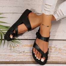 Stylish Women's Summer Slides Adjustable Fit, Thick Soles & Ultra Cushion For Beach & Casual Wear