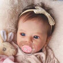 Reborn Baby Girl-48CM 19 Inch Reborn Dolls Lifelike Baby Doll Like Real Silicone Baby Doll With Hair Real Baby Doll - Nhiều màu - Xem 2