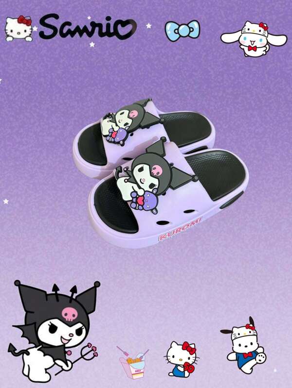 Sanrio Sanrio Cute Cartoon Outdoor Wear Summer Girl And Boy Indoor Non Slip Bathing Slippers Sanrio Children's Slippers Adequado para estações Verão, Primavera, Outono, Inverno