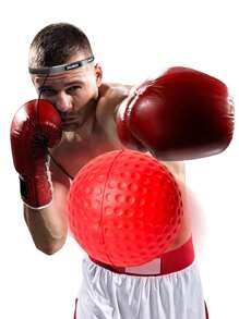 1pc Adjustable Headband Boxing Reflex Ball Training Kit, Includes Red Soft Light Ball - Improves Speed And Hand-Eye Coordination For Men, Boxing Equipment