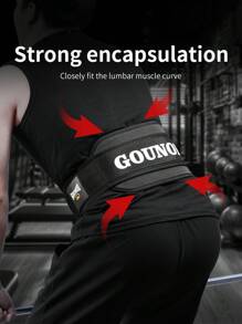 1pc Adjustable EVA Back Support Workout Belt Fitness Gym Belt Exercise Heavy Duty Strength Power Lifting Belt Gym Accessories - Multicolor - View 4