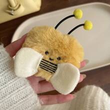 Wnter Plush Cartoon Cute Bee Earphone Case, TPU Soft Protective Cover Anti-Drop Compatible With Apple 1/2/3/4, Pro 2 Bluetooth Earphone Case - Yellow - View 5