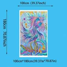 1 件海洋系列动物图案沙滩巾，个性化柔软舒适毛绒沙滩巾 - 彩色 - 查看 16