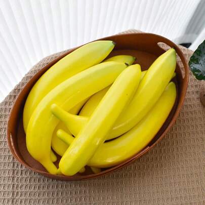 5/7pcs Artificial Fruits For Home And Exhibition Decorations - Realistic Plastic Bananas, Kitchen Display Props, Suitable For Holiday Party Decorations, Easter, Photography Accessories Bananas - No Container Gifts Birthday Graduation