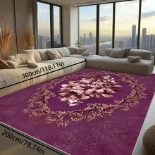 700g/Sq.M Crystal Velvet Rug With Non-Slip Backing, 5mm Thick, Bohemian Style Solid Color Rug, Soft And Washable For Indoor/Outdoor, Suitable For Living Room, Bedroom, Kitchen, Office, Home Decor Large Area Carpet Back To School