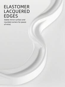 1 件不对称壁挂镜，创意独特装饰镜，时髦波浪镜 16.14"X9.84" 不对称边框白色镜子适用于浴室客厅装饰化妆品收纳盒 - 彩色 - 查看 4