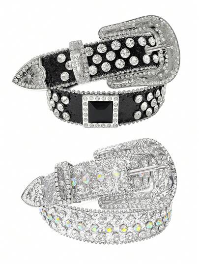 1 Belt Suitable For Street , Y2K Sparkling Rhinestone Fashion Belt, Suitable For Jeans, And Other Street Party Belts That Shine All Year Round Summer, Schoolcasual, Business, Boyfriend Husband Father Dad Men Gift, Daily Wear, Fashion, Teen, Outdoor, Vacation, Athletic, Travel, Street, Boho, Vintage Fall, Autumn, Halloween Autumn-Winter Accessories,Suitable For Teens, Youth,Men,Casual, Outdoor, Athletic, Vacation, Graduation Gifts, Birthday, Daily Wear