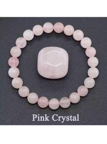 1pc Natural Crystal Stone Bead Bracelet(There Is No Middle Stone.The Size Is Calculated Based On A Length Of 18cm, Without Reference To The Number Of Pieces In The Picture) - Multicolor - View 4