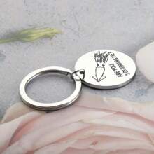 1 pieza Llavero de acero inoxidable con diseño de calamar - Llavero de mujer con tema de alfabeto, regalo ideal para el Día de San Valentín
