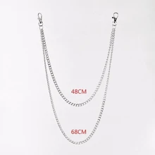 金属磁性几何图案街头时尚嘻哈时尚简约裤链，百搭，适合一年四季穿着