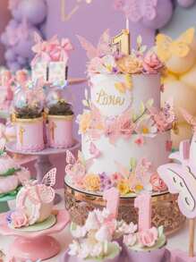 60 miếng dán tường hình bướm 3D, 4 kiểu dáng, 3 kích cỡ, trang trí sinh nhật chủ đề bướm, trang trí tiệc chủ đề bướm, trang trí bánh kem, trang trí phòng trẻ em, miếng dán có thể tháo rời (Màu hồng) - hồng - Xem 3