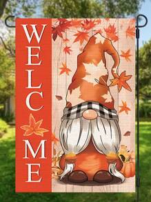 1/12 pièces Drapeau de jardin Gnome, Bienvenue Drapeau de jardin de Festival des Quatre Saisons, 14,17*18,50 pouces/36*47 cm, double face, en lin, Drapeau de pelouse de Festival de Gnome, Drapeau de jardin extérieur de Gnome Hiver Printemps, Saint-Valentin, Saint-Patrick, Pâques, Fête des Mères, Fête de l'Indépendance, Thanksgiving, Halloween, Noël. Pour la décoration de la cour extérieure de la ferme (drapeau seulement)