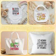 3/6/12/30/36 Sheets Baby Shower Decorations,Baby Iron On Patches For Clothes,Funny Shower Games Dtf Transfers Ready To Press Decorating Kit For DIY Crafts - Multicolor - View 10