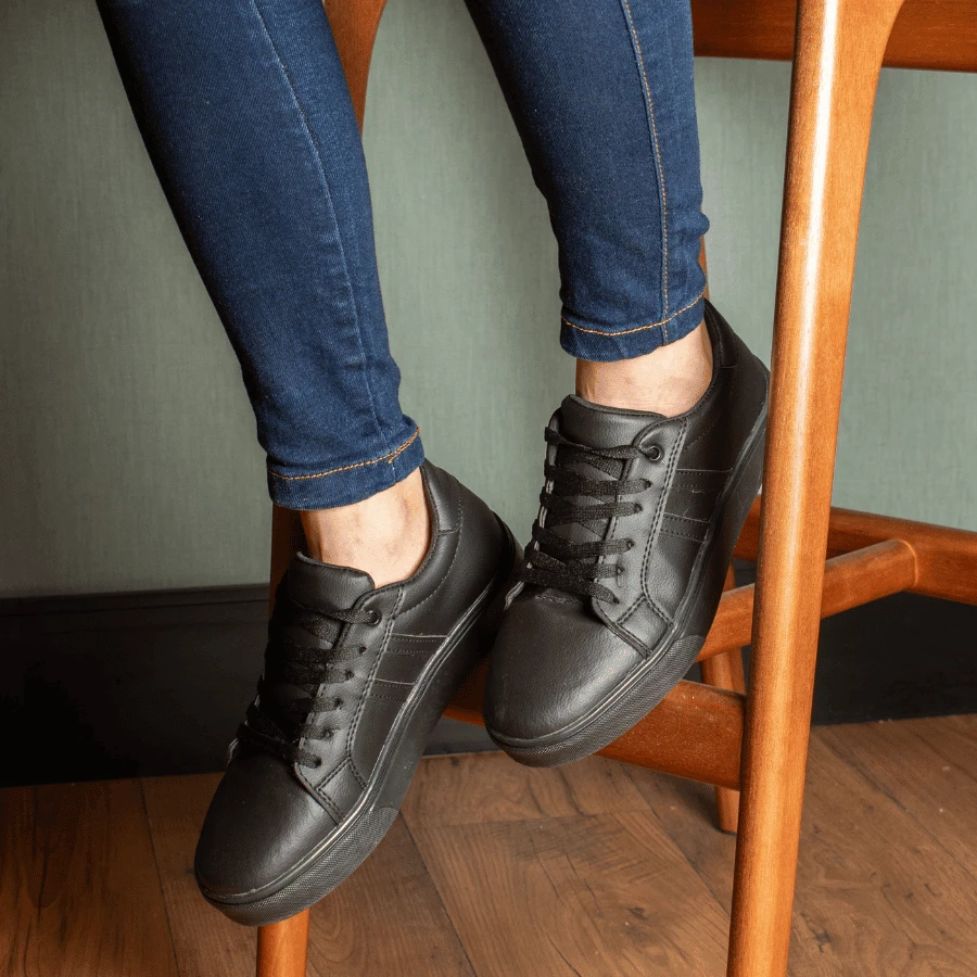 Tenis Casual Preto Moderno Caminhada Academia Premium