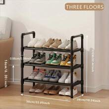 Portascarpe impilabile a 3 ripiani, salvaspazio per ingresso, corridoio e armadio, scaffale per riporre e organizzare le scarpe