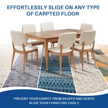 8/16/24 Stück runde Stuhlbein-Gleiter für Teppichböden, schwarze Möbelgleiter für Teppichböden, Kunststoff-Möbelgleiter, Tisch- und Stuhlbein-Abdeckungen, einfaches Gleiten und geräuschreduzierend für Zuhause und Büro