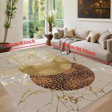 [Crystal Fleece 700g/㎡ Dotted Bottom 5mm Thickness] European-Style Living Room Bedroom Carpet, Washable, Non-Slip, Stain-Resistant Backing, Suitable For Bedroom, Dining Room, Kitchen, Office, Entrance, Living Room, Farmhouse Decoration, Indoor & Outdoor