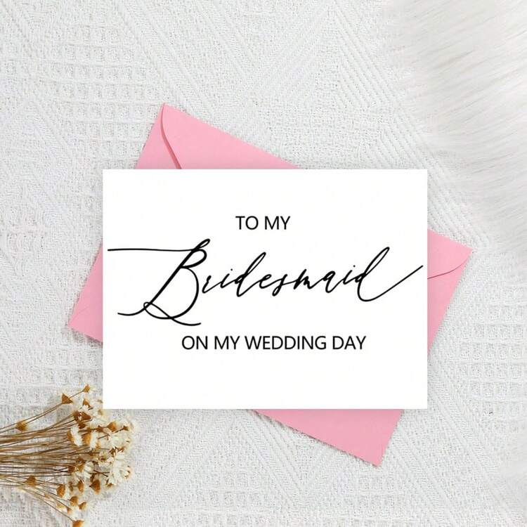 To My Bridesmaid On My Wedding Day, To My Bridesmaid, Bridal Party Wedding Day, Thank You Card, To My Maid Of Honor - Multicolor - View 11