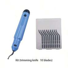 Set di utensili manuali per sbavatura, inclusi coltello per sbavatura, raschietto, utensile per bordi, manico, utensile per smusso, adatto per lavorazione del legno, idraulica, plastica e lavori metallici