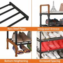 Portascarpe impilabile a 3 ripiani, salvaspazio per ingresso, corridoio e armadio, scaffale per riporre e organizzare le scarpe