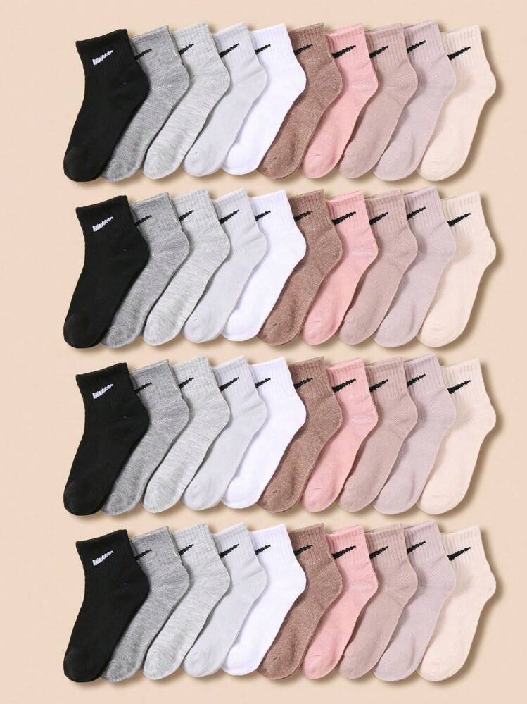 10 أزواج من الجوارب القصيرة المطاطية للأطفال بألوان عشوائية، مناسبة للاستخدام اليومي للبنين والبنات، ترويج إعلامي، عيد الحب وغيرها من المناسبات - متعدد الألوان - مشاهدة 1