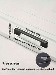 1/6 Stück schwarze Aluminium-Legierung Küchenschrank Griffe, Kommode Schubladengriffe, Schranktür Knöpfe, Möbelgriff Hardware