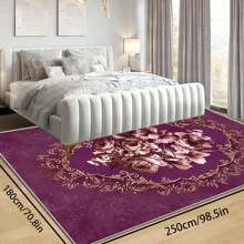 700g/Sq.M Crystal Velvet Rug With Non-Slip Backing, 5mm Thick, Bohemian Style Solid Color Rug, Soft And Washable For Indoor/Outdoor, Suitable For Living Room, Bedroom, Kitchen, Office, Home Decor Large Area Carpet Back To School