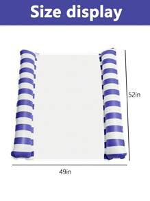 1 件充气水上吊床浮床，2 人成人夏季泳池和沙滩浮床，完美的夏季礼物，泳池筏躺椅，多功能躺椅，适合成人度假娱乐和休息 - 深藍 - 查看 3