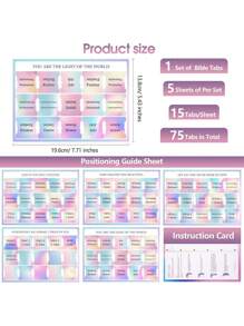 Bible Tabs Pastel Bloom,Bible Index Tabs - Laminated Bible Tabs For Women And Men, Bible Tabs For Study Bible, Bible Index Tabs, Bible Book Tabs, Bible Labels Tabs ,Back To School,Soul Nourishing Book Summaries - Peel-And-Stick Laminated Bible Tabs Large Print,Books Of The Bible Tabs For Men Women Study Bible, Bible Book Tabs,Contain Instruction Cards - Multicolor - View 9
