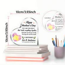 1 件，儿子和女儿送给妈妈的母亲节礼物，送给妈妈的生日礼物雕刻亚克力方形拼图，送给妈妈的个性化生日礼物，送给妈妈的生日礼物牌匾，3.93 X 3.93 英寸（妈妈） - 彩色 - 查看 3