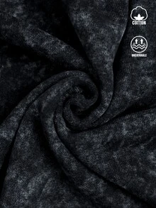 女式字母印花短袖上衣，非常适合假期和户外活动 - 黑色 - 查看 4