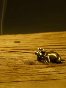 1 件/2 件-1 套复古纯铜小青蛙雕像，创意汽车饰品装饰，办公桌装饰，（冥想青蛙可用作茶宠、香炉、室内香薰架） - 銅色 - 查看 9