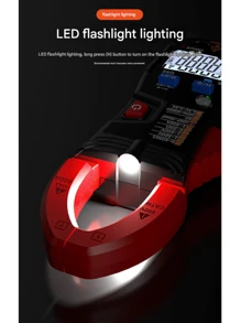 1 Juego de Kit de Amperímetro de Pinza Multímetro, Pinza Amperimétrica de 4000 Recuentos, Capacitor, NCV, Diodo, Resistor, Zumbador (Alta Corriente de 600A) Esencial para Electricistas, Regalo Adecuado para Hombres en el Día del Padre y el Día de San Valentín - Multicolor - Ver 9