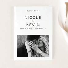 Wedding Guest Book, Vertical Wedding Book, Photo Wedding Book, Personalized With Alphabet Name, Hardcover Wedding Guest Book, Wedding Guestbook, Personalized Eucalyptus Wedding Guestbook, Wedding Memory Book, Wedding Scrapbook, Wedding Book, Single-Sided Customized Wedding Book, 36 Pages Wedding Book,Wedding Essentials - White - View 2