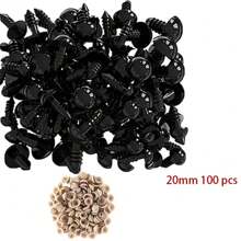 100pcs 5/6//7/8/9/10/12/14/18/20mm Plastic Eyes For Toys Diy Mix Size Crochet Animal Eye For Doll Toys Accessories