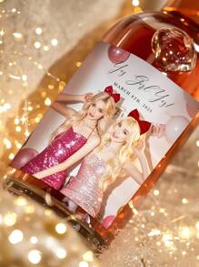 1 Pegatina personalizada para botella de vino con foto y texto, regalo para el Día de la Mujer, etiqueta con foto personalizada, pegatina de estilo "besties" personalizada, etiqueta "sis" personalizada, pegatina para botella con foto y texto personalizado, pegatina personalizada, etiqueta para boda, pegatina cuadrada, etiqueta de calcomanía de color, regalo para él/ella, idea de regalo para el Día de San Valentín, Día de la Madre, Día del Padre, cumpleaños o aniversarios, regalo de boda, regalo de pareja, mejor regalo para las mejores amigas