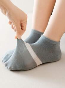 5 Pairs Of Men's Fashion Anti Odor & Sweat Absorption Low Cut Socks, Comfy & Breathable Thin Socks, For Daily & Outdoor Wearing, Spring And Summer - Multicolor - View 5