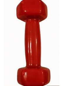 PAR DE MANCUERNAS PLASTIFICADAS 1KG - Rojo - Ver 1