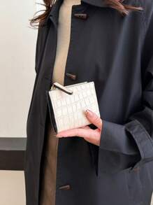 1pc Women's Simple Short Zipper Coin Purse PU Leather Bifold Wallet Holder Multi- Slots Pouch Mini Wallet Card Wallet For Women Wallet Purse Wallet - Multicolor - View 13