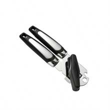 1 pieza Abrelatas multifunción, adecuado para personas mayores y con poca fuerza en las manos, abrelatas manual para uso doméstico, de cocina y restaurante, herramienta de cocina práctica - Negro - Ver 14
